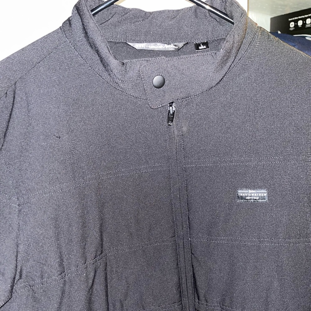 Travis Mathew Black Zip Up Sweater